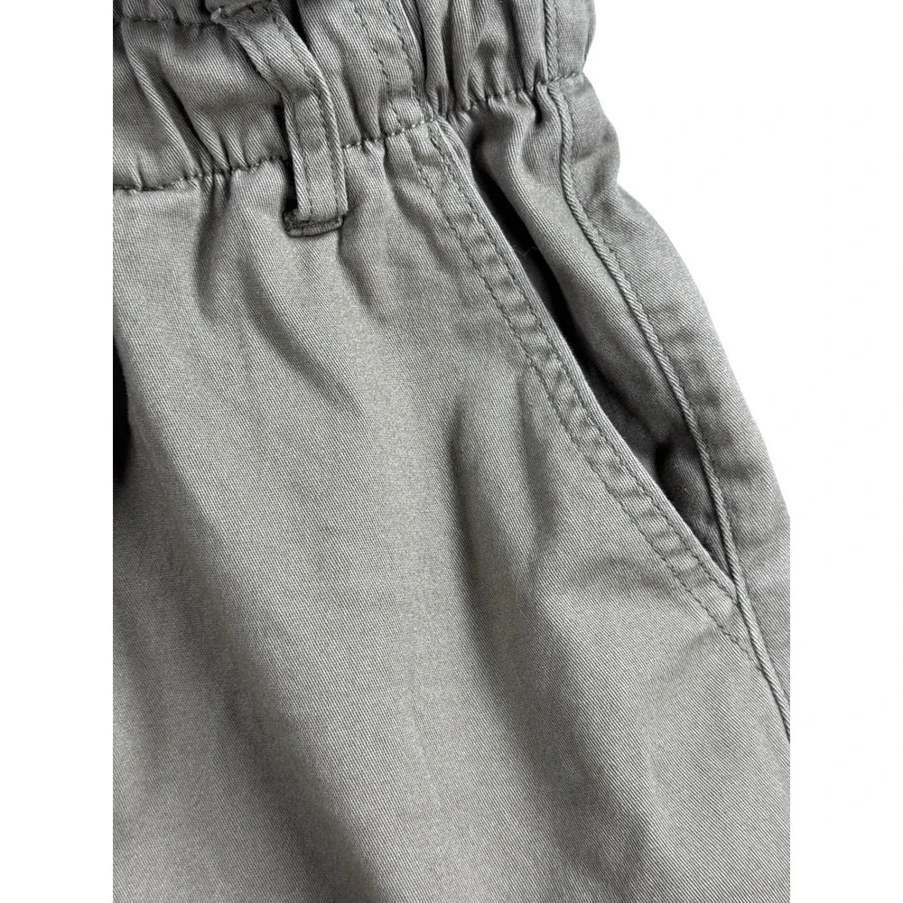 AND NOW THIS Olive Green Paperbag Waist Mini Skirt Women's Size L Utility Casual